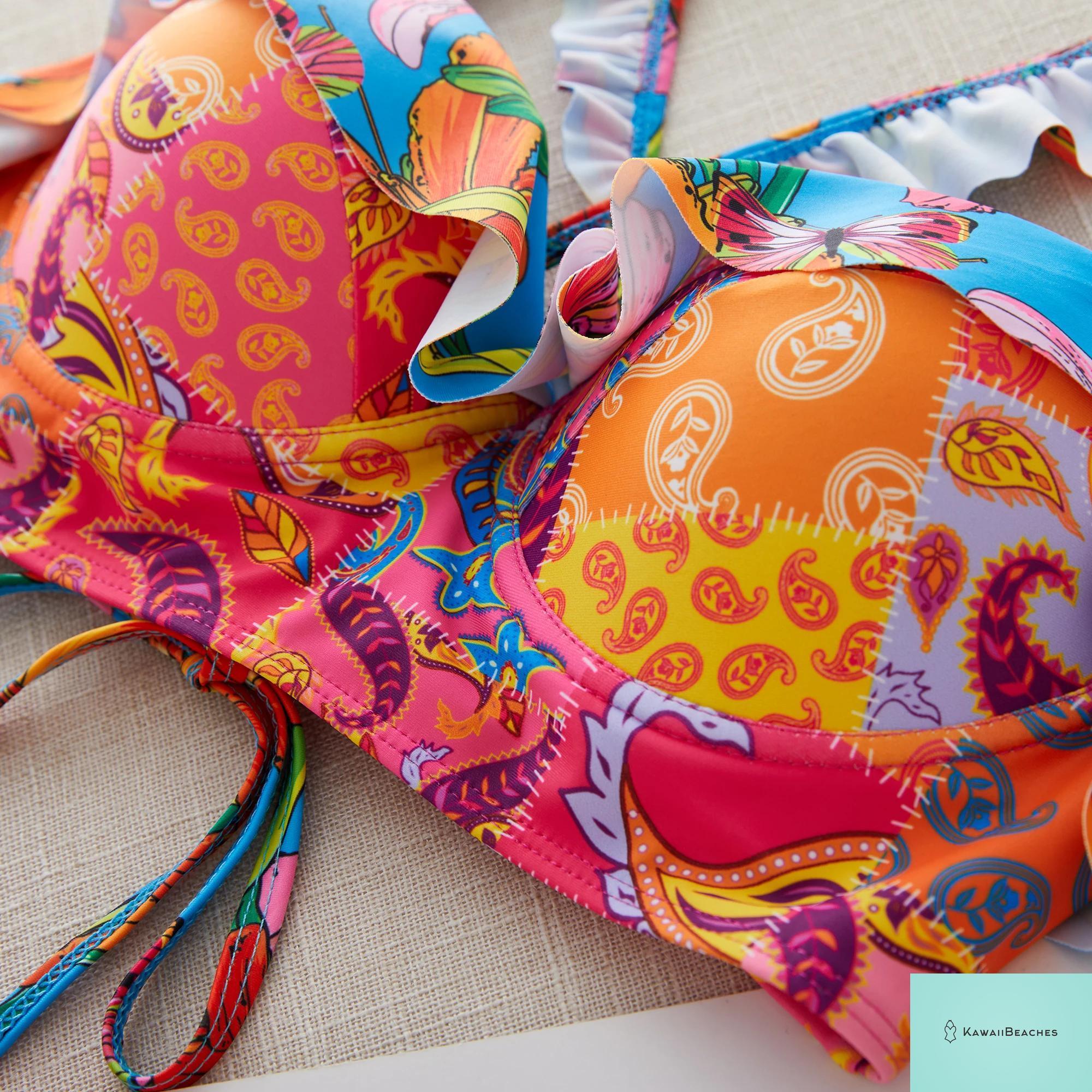 Sexy Ruffle Bikini Swimsuit Set