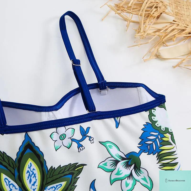 Floral Ruffle Push Up Bikini Set