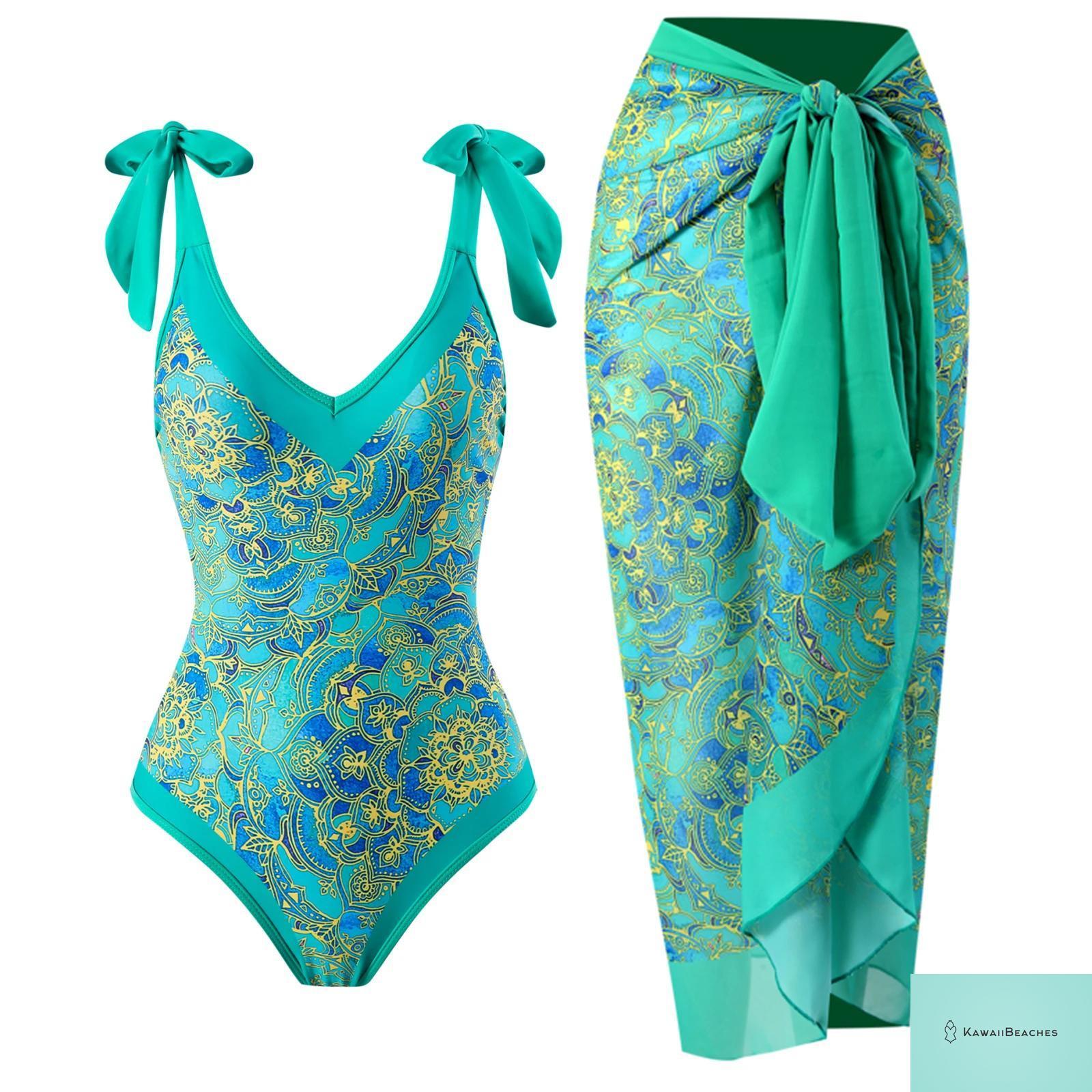 Floral Ruffle Push Up Bikini Set