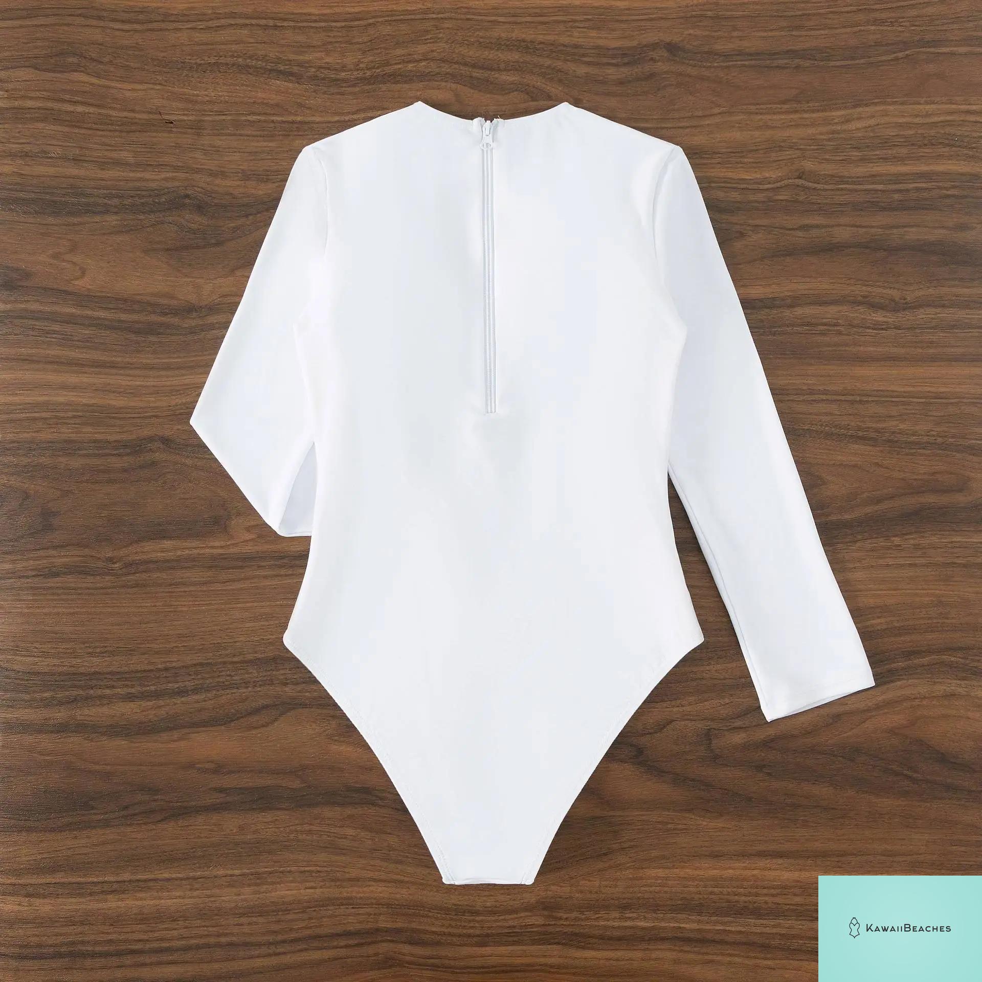 Kawaii Patchwork Long Sleeve Swimsuit