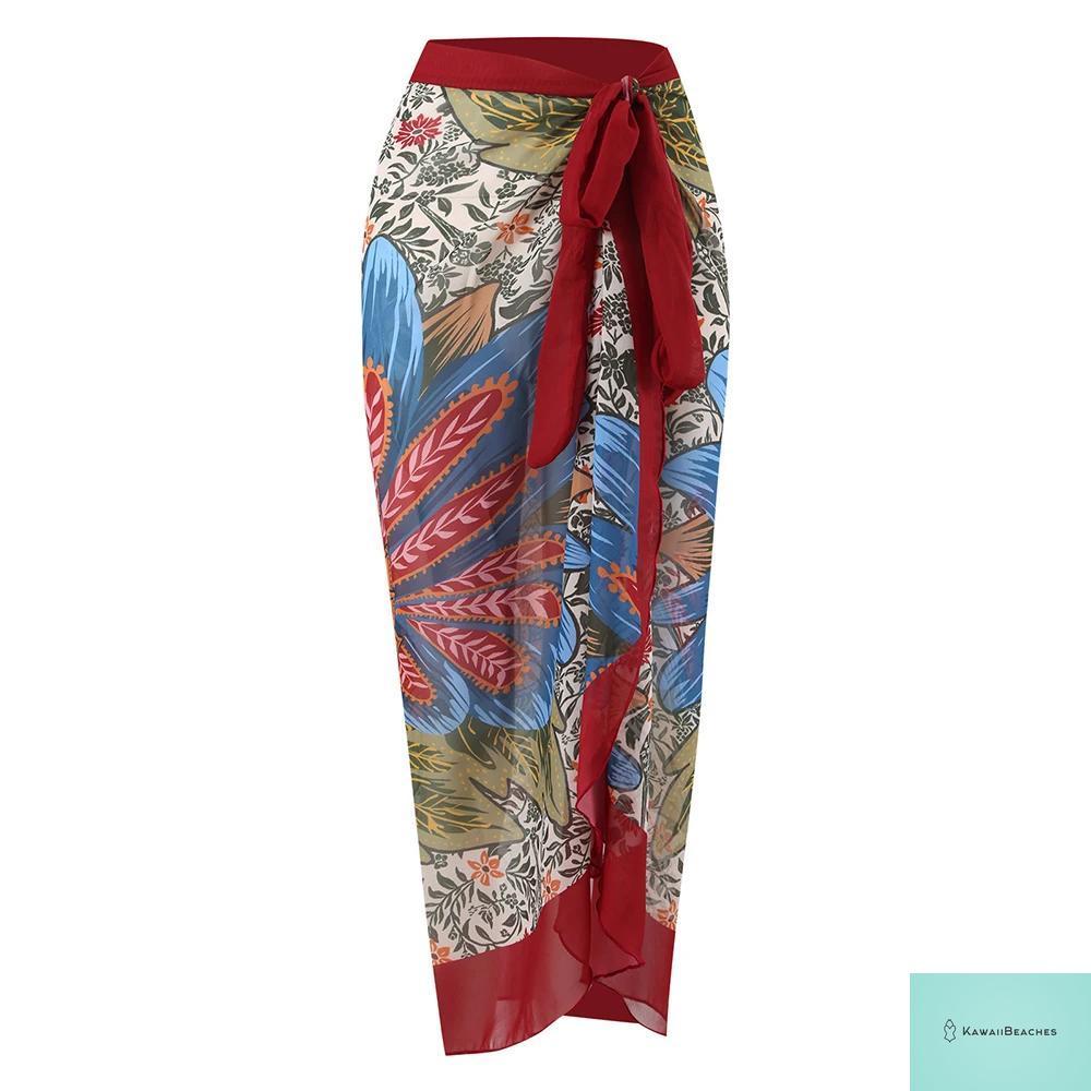 Kawaii Retro Print Beach Dress Cover-Up