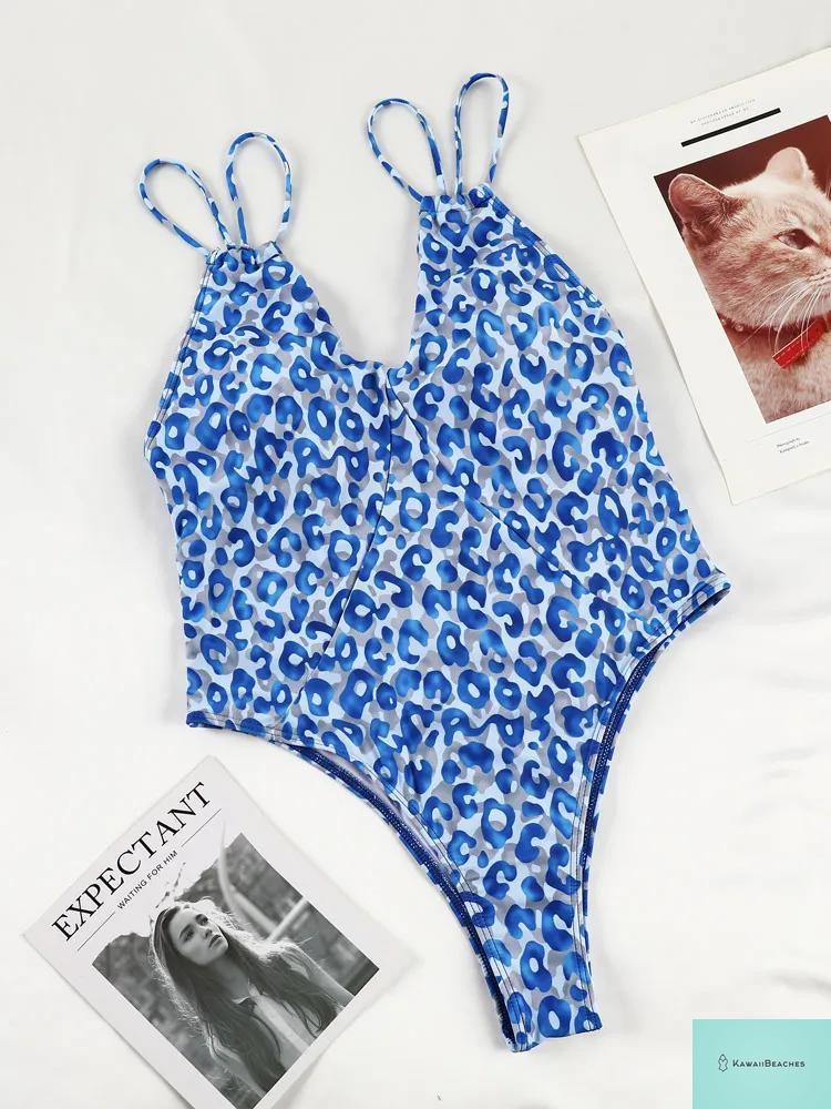 Kawaii Floral Ruffle One-Piece Swimsuit