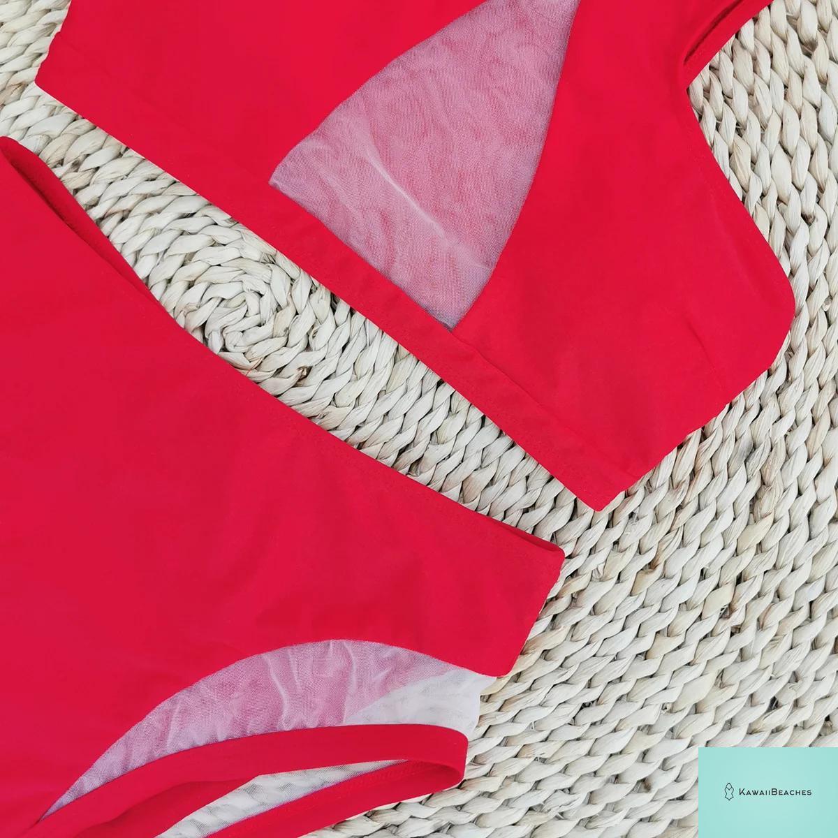 Floral High Waist Ruffle Bikini Set