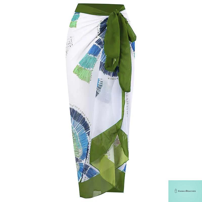 Kawaii Retro Print Beach Dress Cover-Up