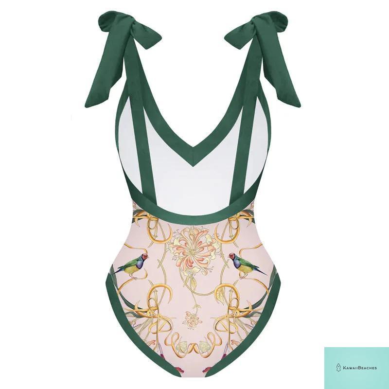 Floral Ruffle Push Up Bikini Set