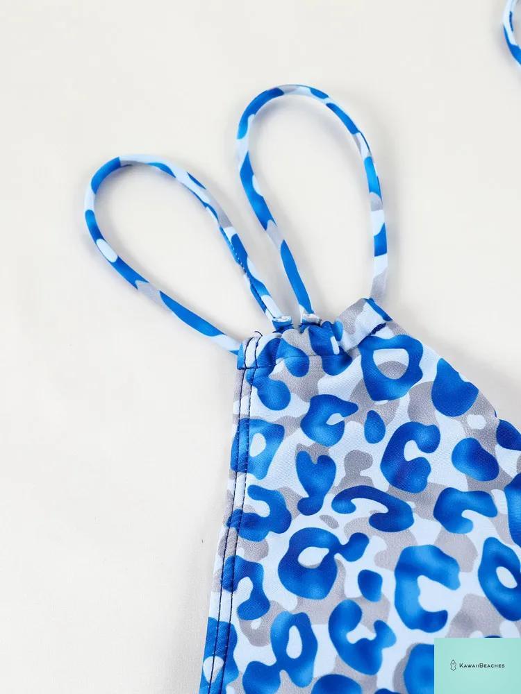 Kawaii Floral Ruffle One-Piece Swimsuit