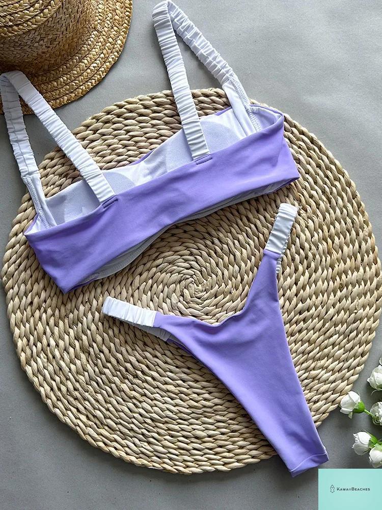 KawaiiBeaches Womens Patchwork Bikini Set