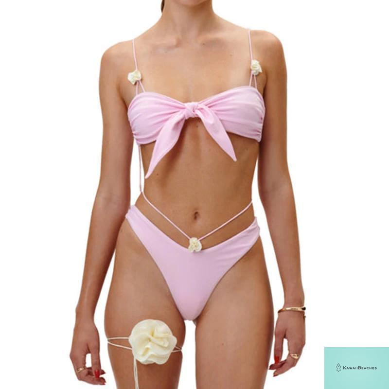 Floral Bandage Bikini Swimwear Set