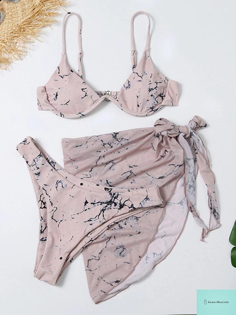 Summer Tie Dye Bikini Swimwear Set