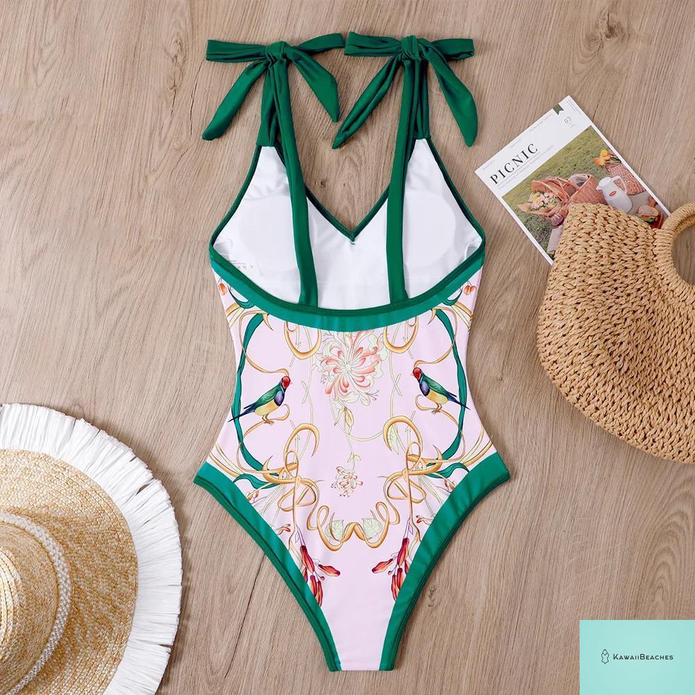 Floral Ruffle Push Up Bikini Set