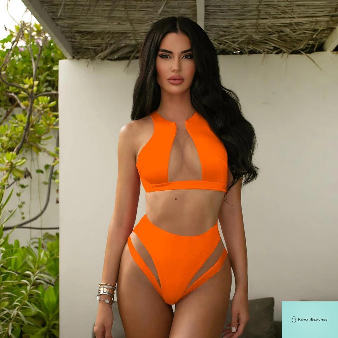 Floral High Waist Ruffle Bikini Set