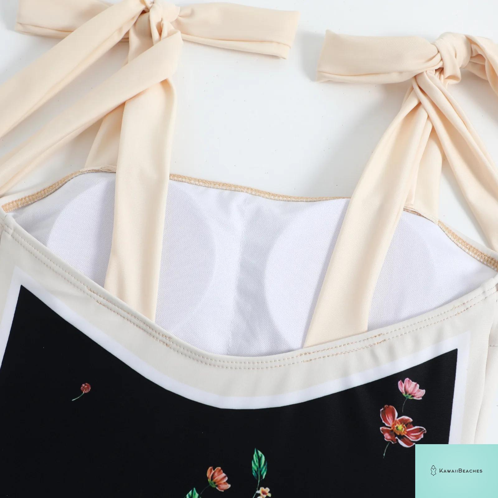 Floral Ruffle Push Up Bikini Set