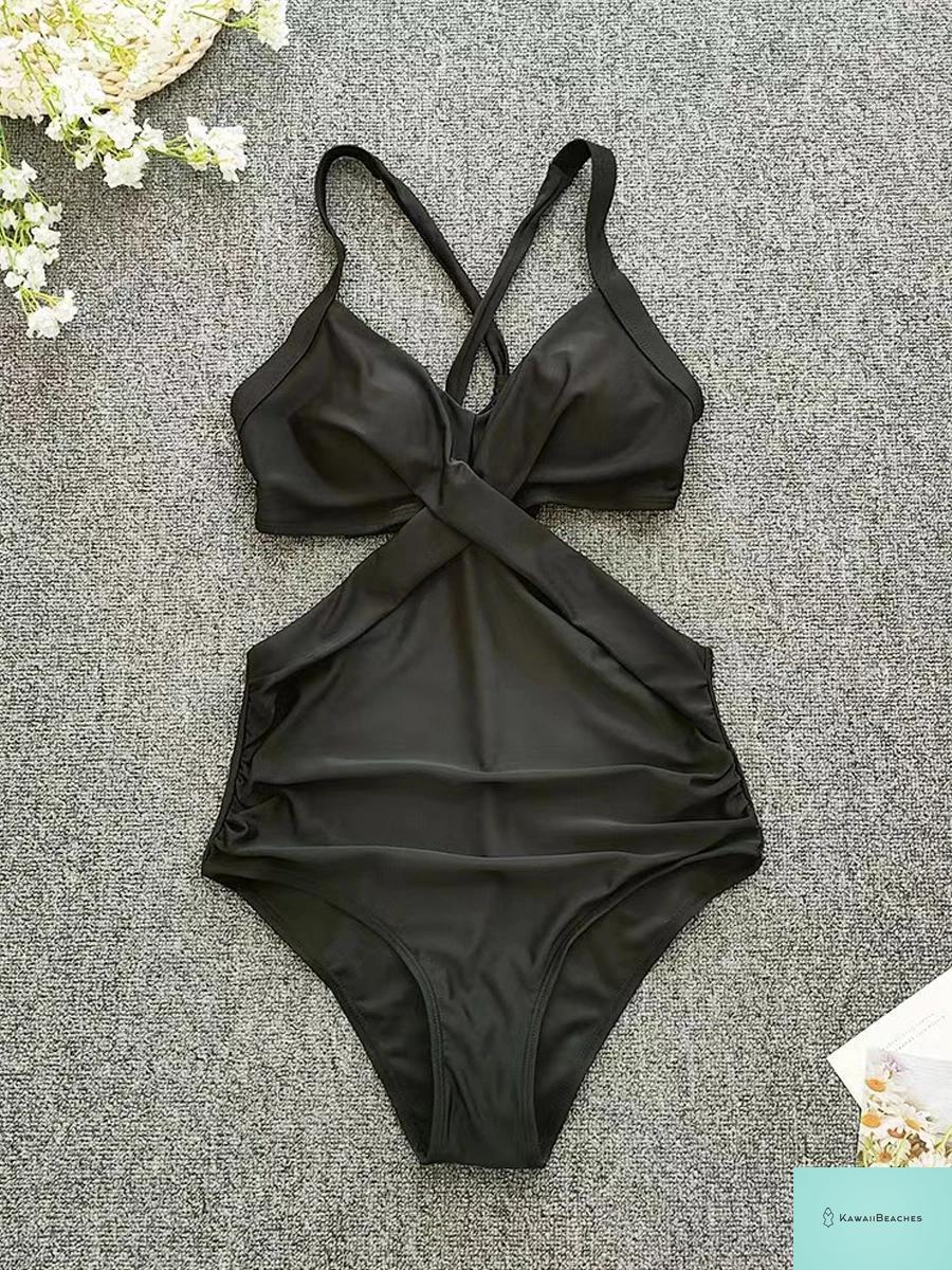 Kawaii Printed Halter One Piece Swimsuit