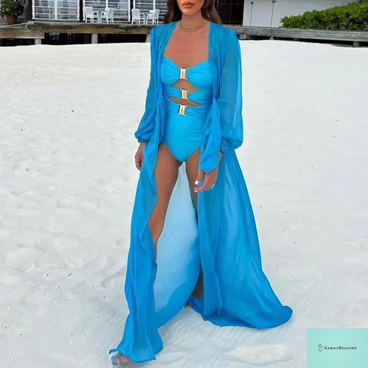 Womens Cut Out Patchwork Monokini Swimsuit