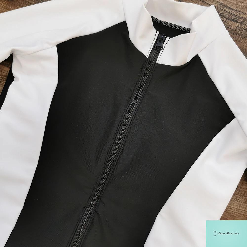 Womens Long Sleeve Surfing Swimsuit Monokini