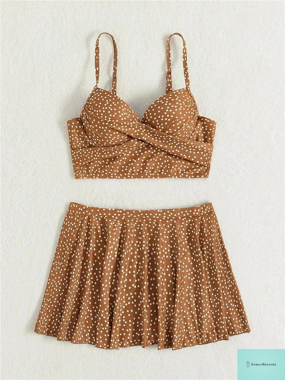 Floral Cross High Waist Bikini Swimsuit