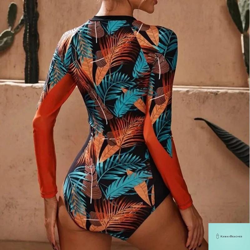 KawaiiBeaches Skeleton Long Sleeve Swimsuit