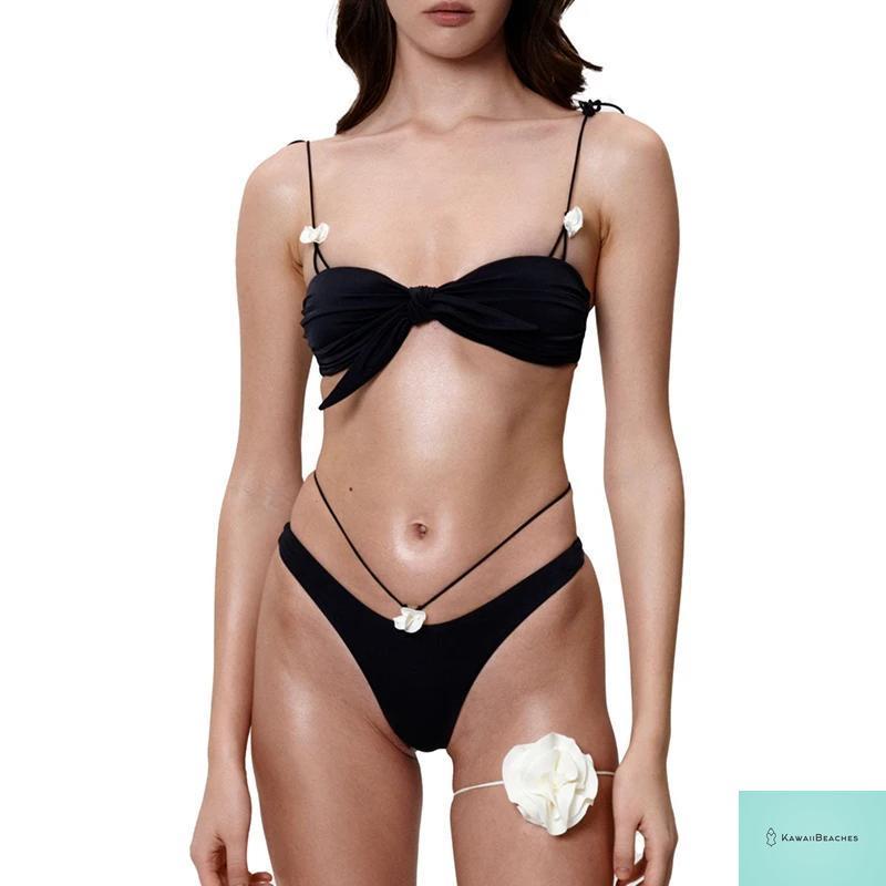 Floral Bandage Bikini Swimwear Set