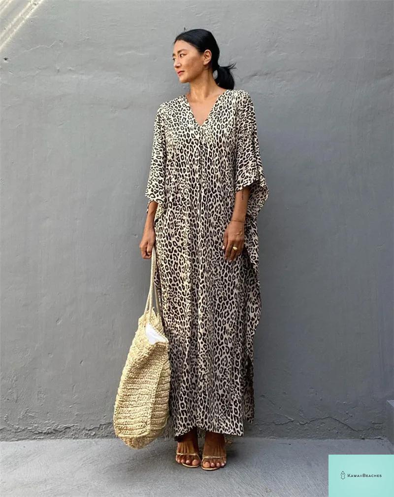 Womens Beach Cover Up Kaftan Dress