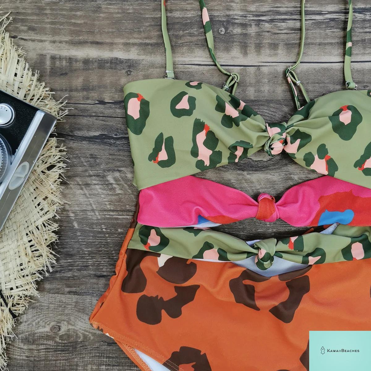 Kawaii Vintage Floral One Piece Swimsuit