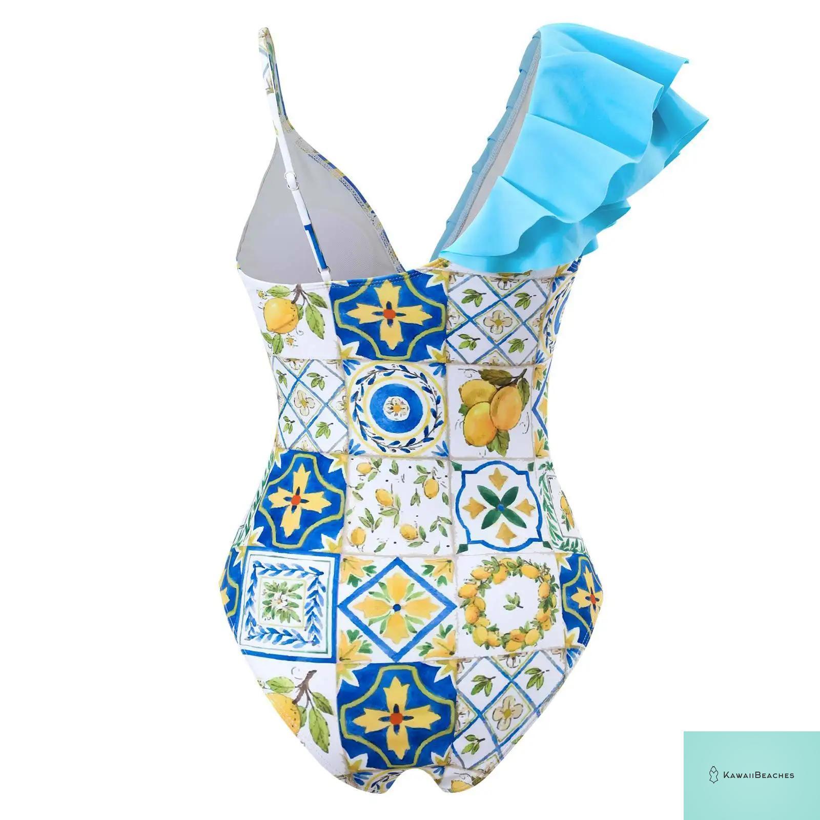 Floral Ruffle Push Up Bikini Set