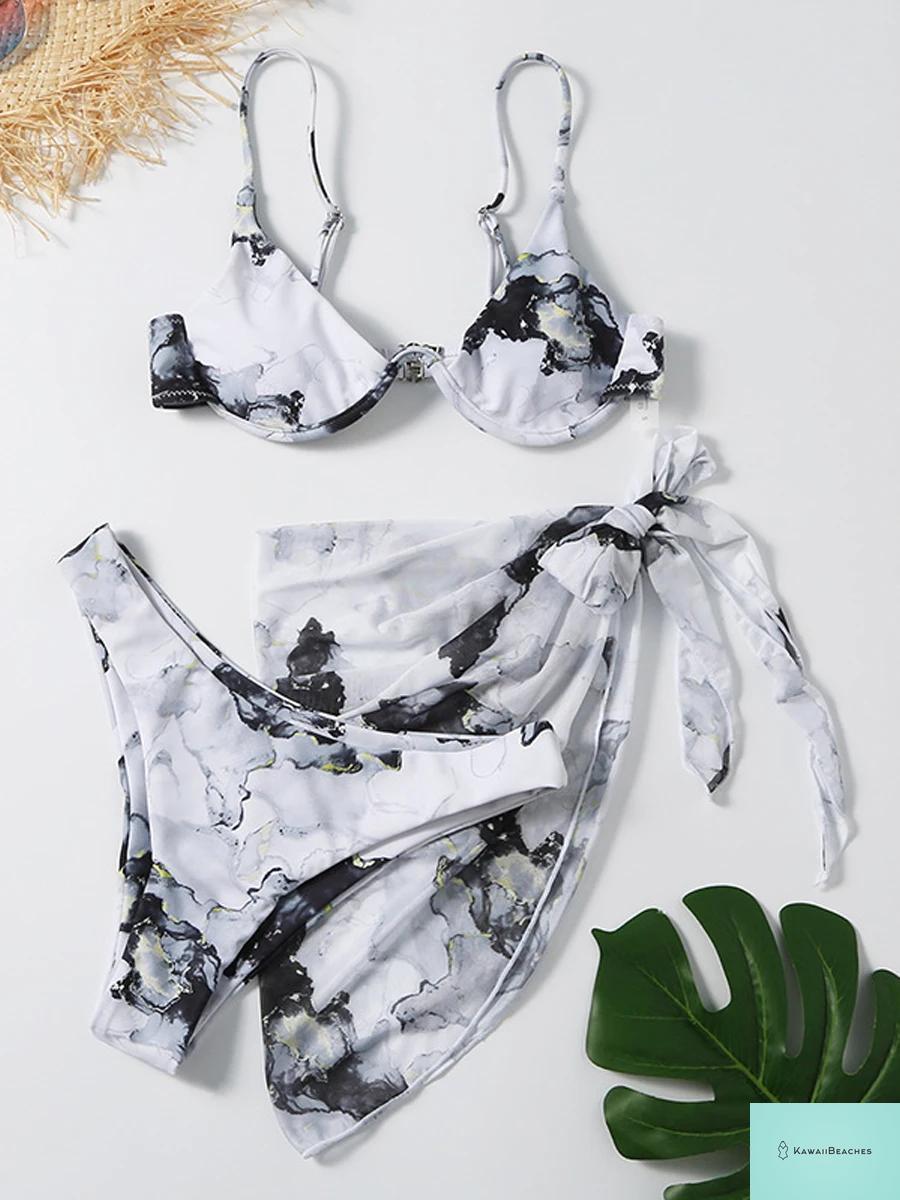 Summer Tie Dye Bikini Swimwear Set