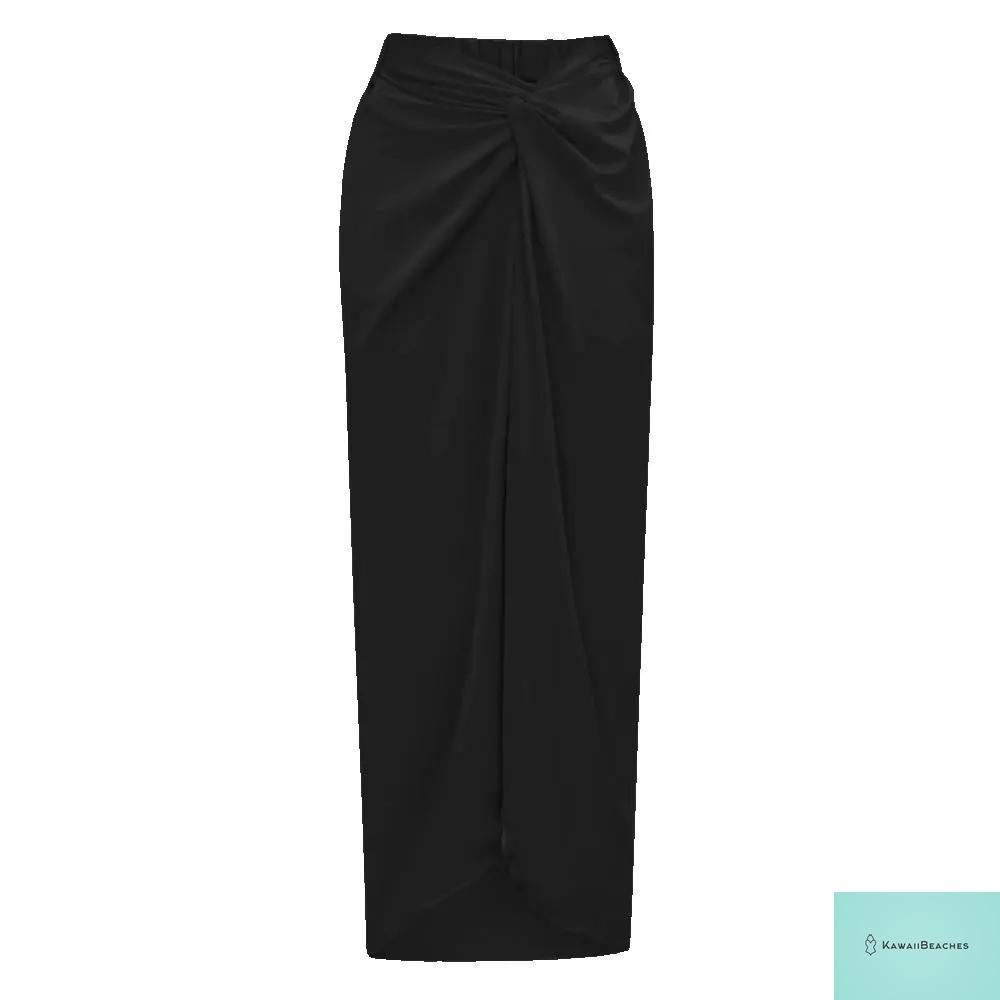 Kawaii Solid Print Swimwear Skirt Set