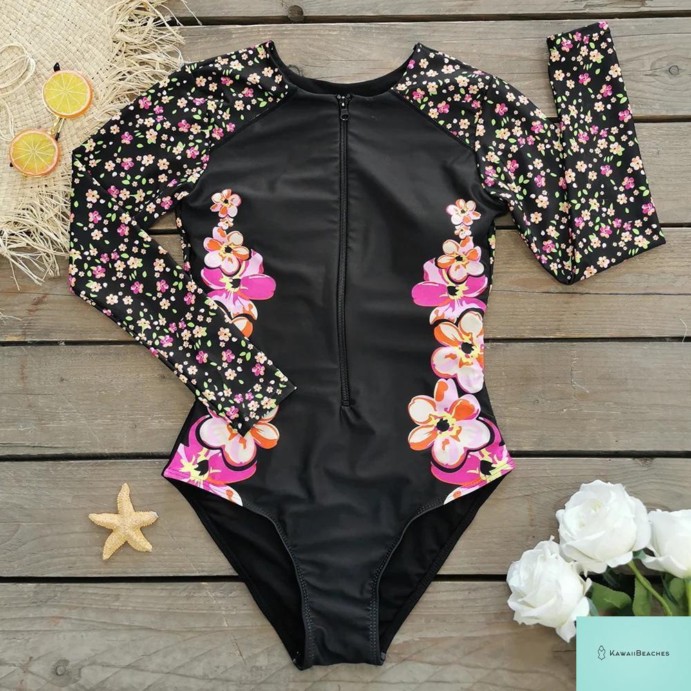 KawaiiBeaches Skeleton Long Sleeve Swimsuit