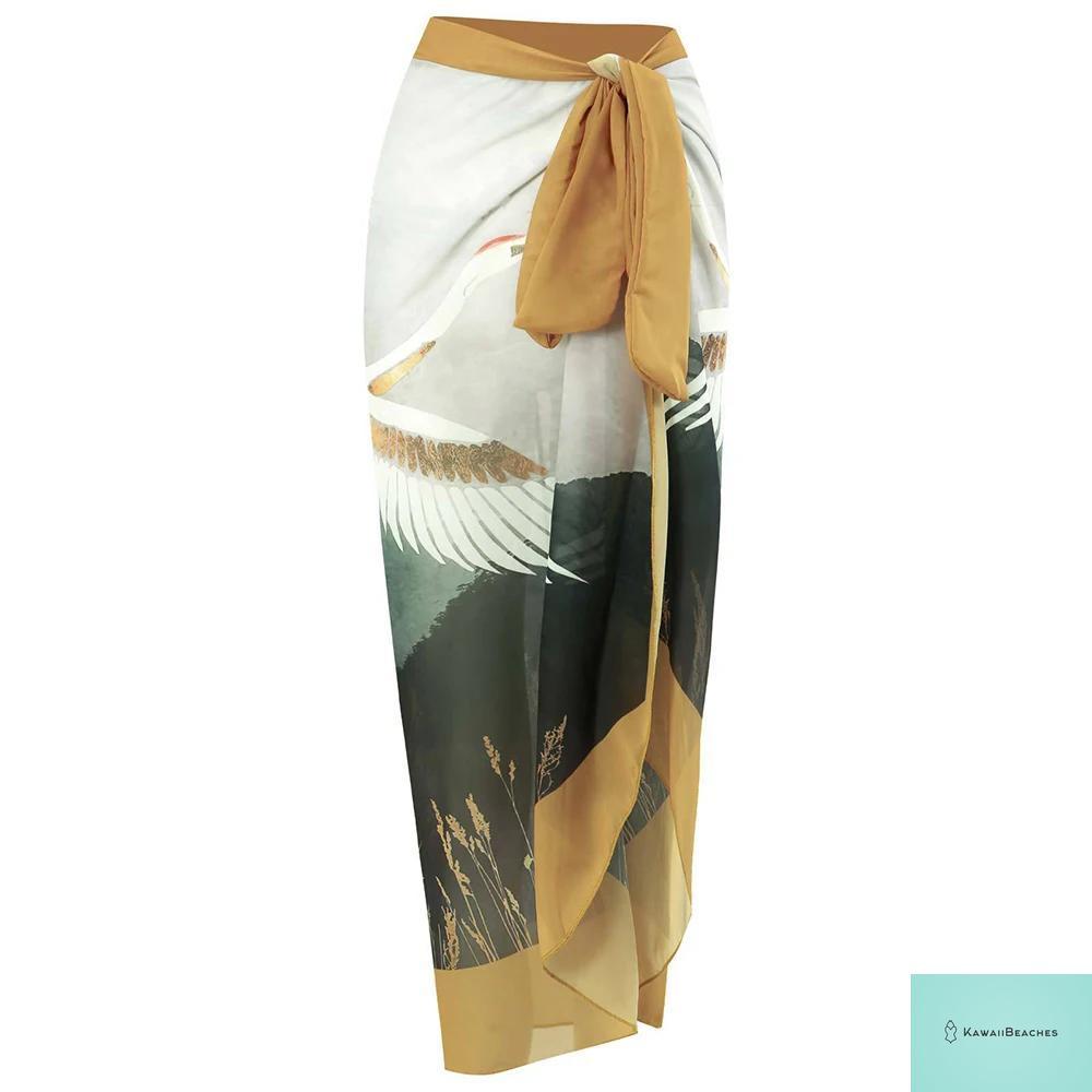 Kawaii Retro Print Beach Dress Cover-Up