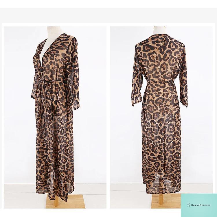 Leopard Print Beach Cover-Up Tunic
