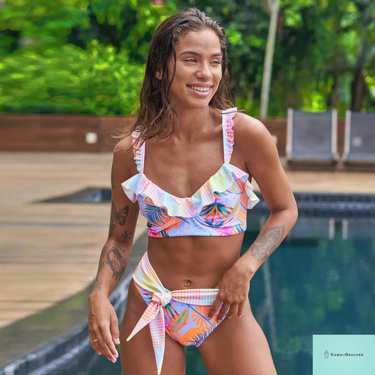 Sexy Ruffle Bikini Swimsuit Set