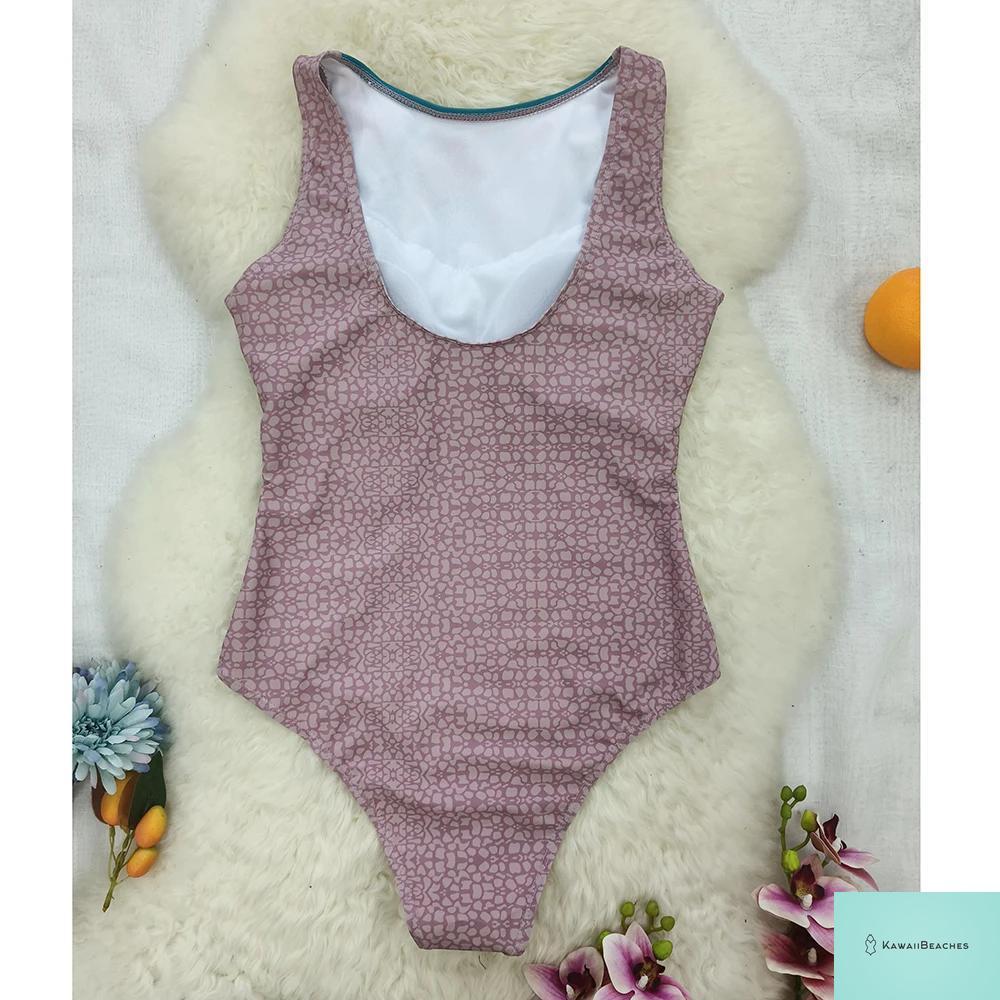 Womens Floral Lace Up Swimsuit