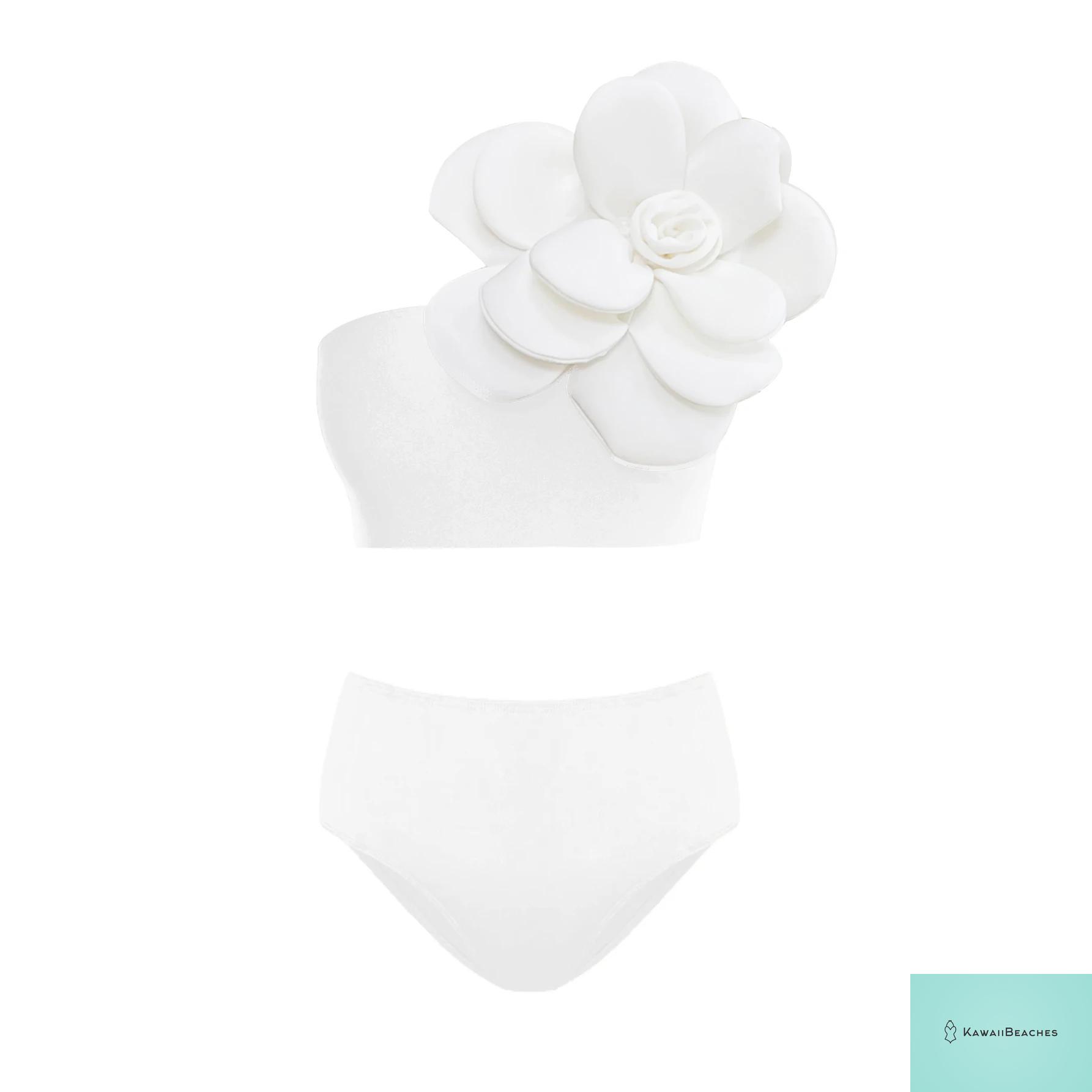 High Waist Ruffled Print Bikini Set