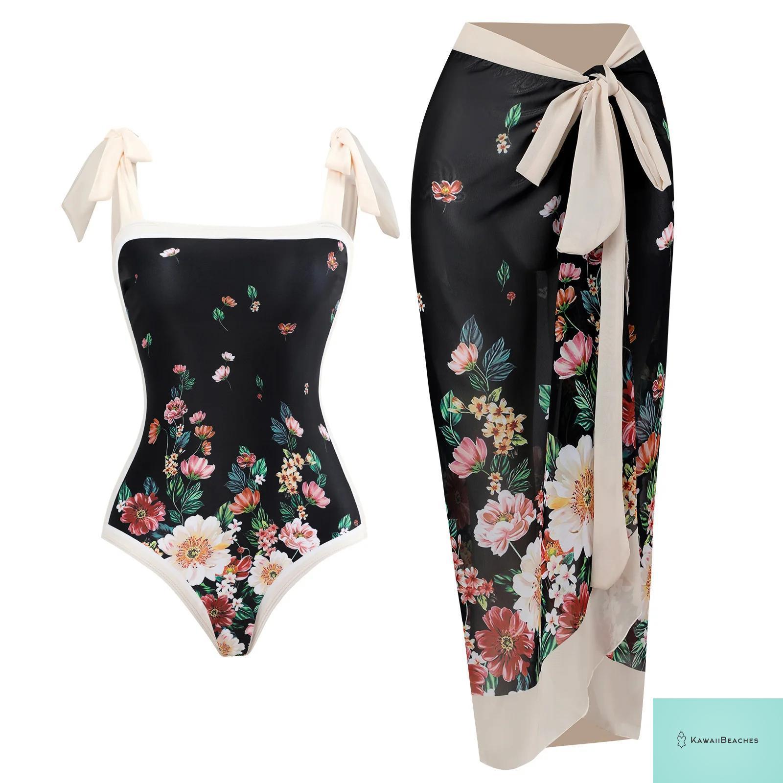 Floral Ruffle Push Up Bikini Set