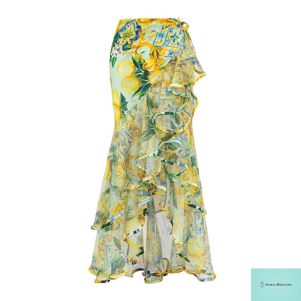 Floral Ruffle Push-Up One-Piece Swimsuit