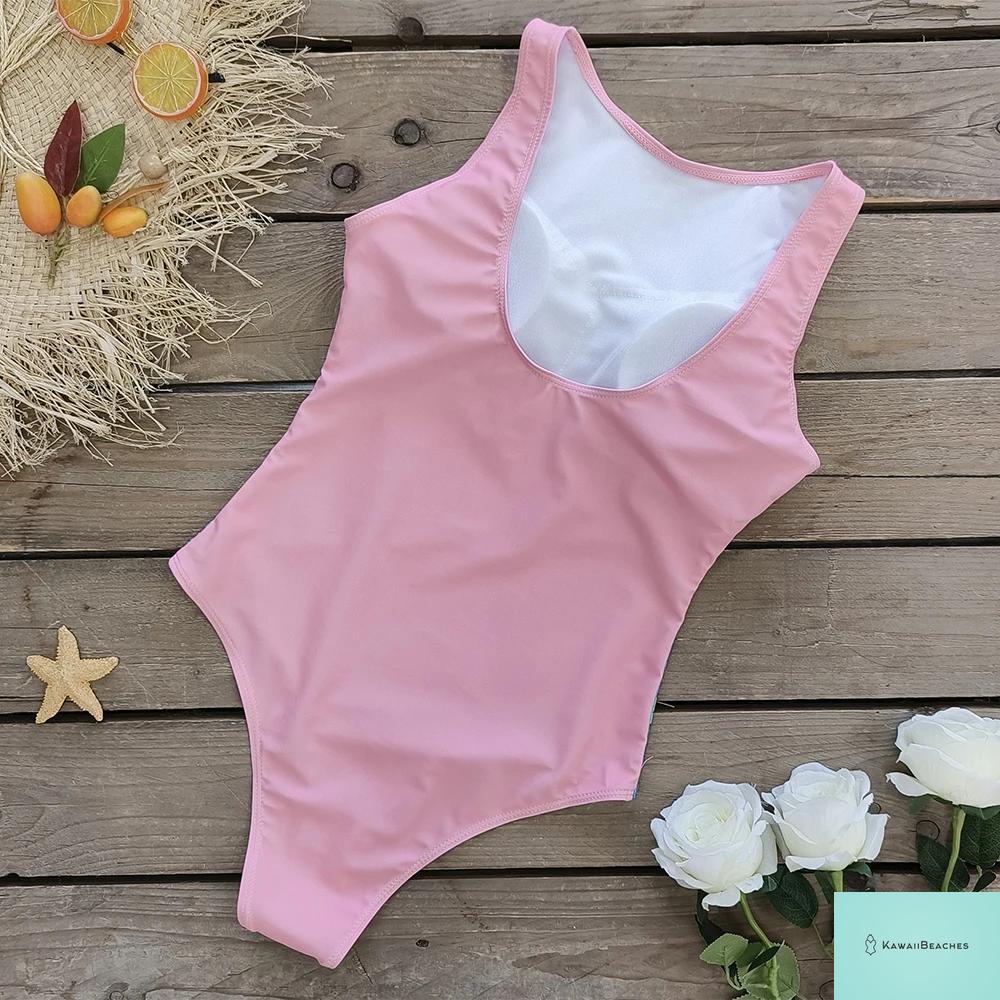 Womens Floral Lace Up Swimsuit