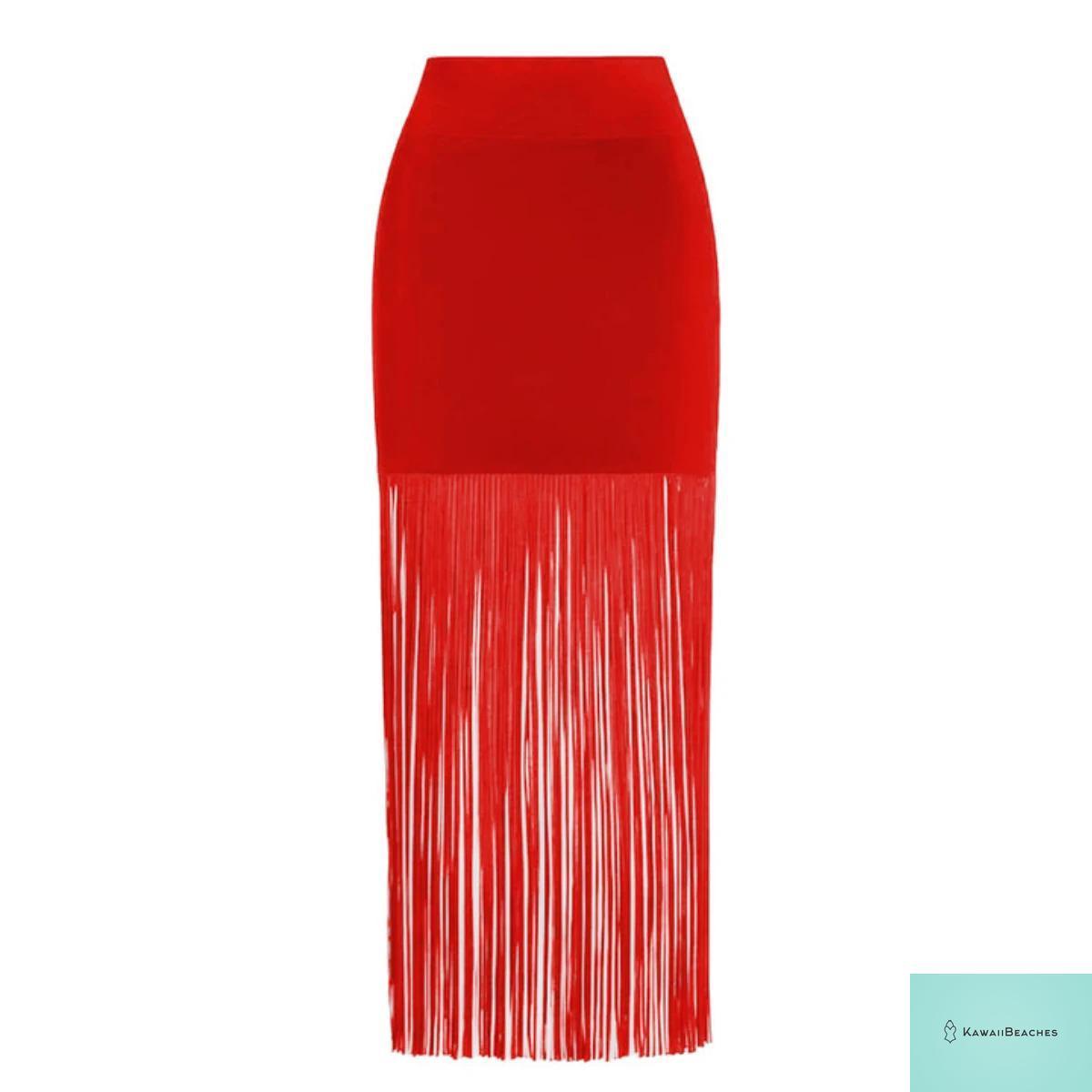 Kawaii Solid Print Swimwear Skirt Set