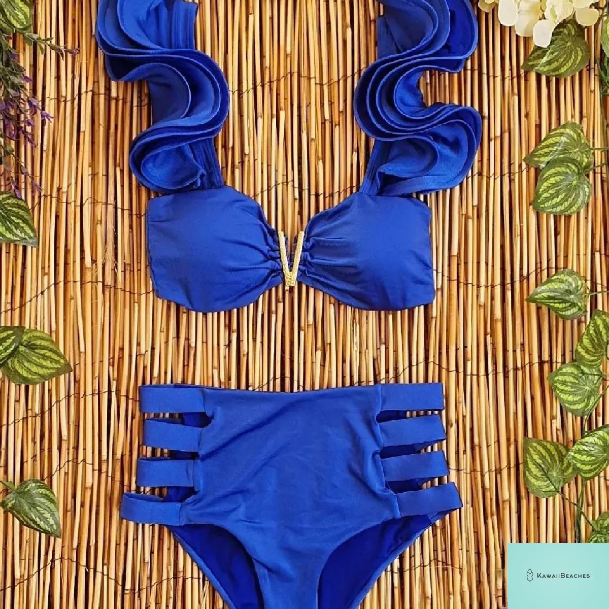 Floral Printed High Waist Bandage Bikini Set