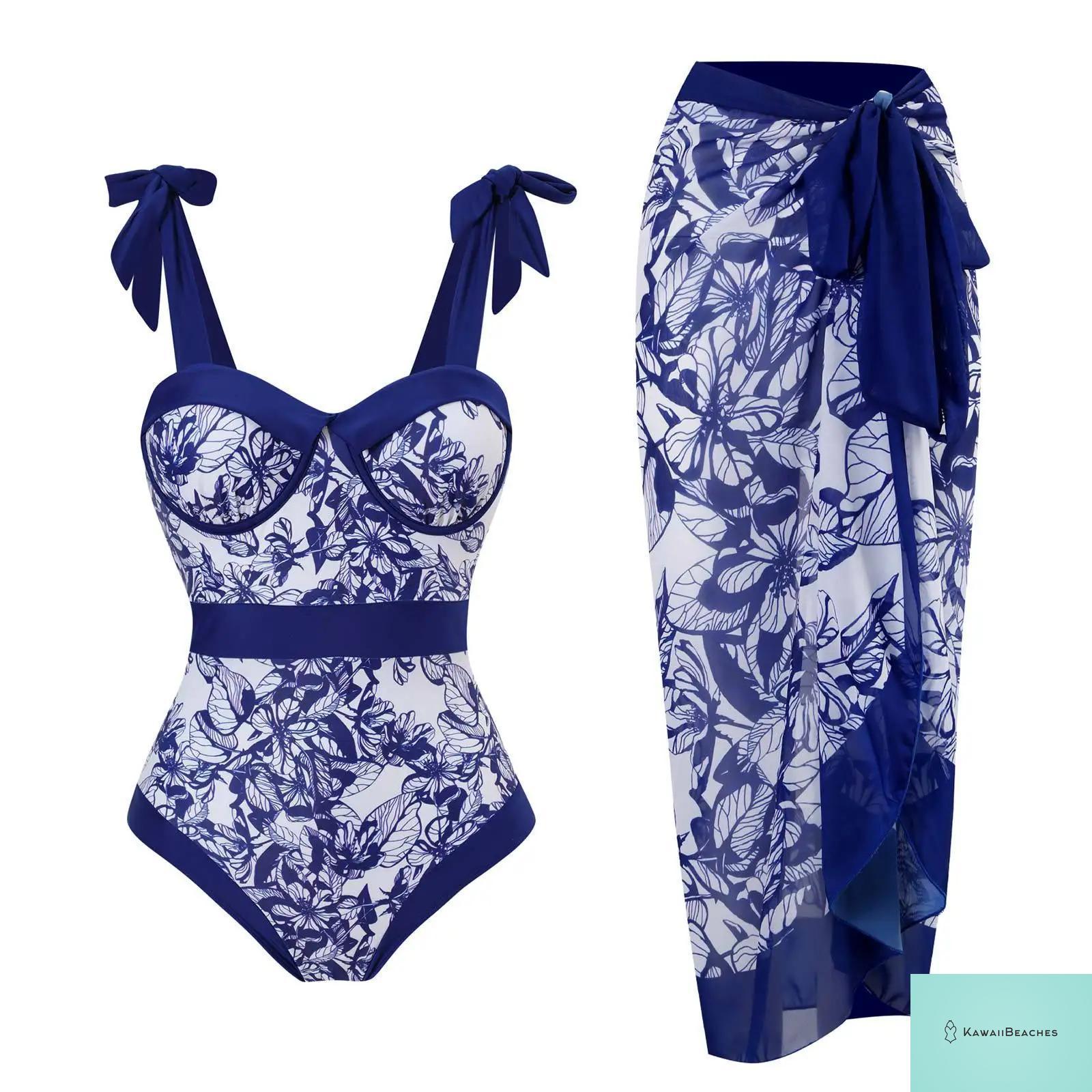 Floral Ruffle Push Up Bikini Set