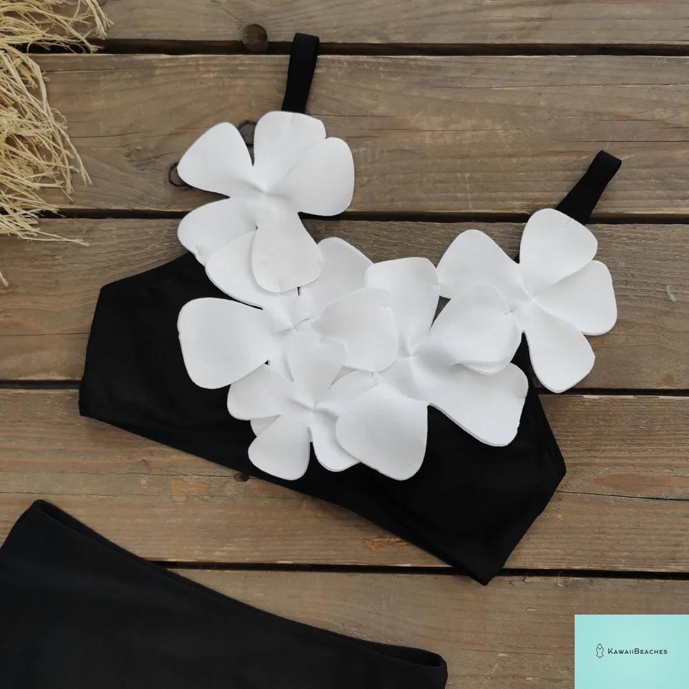 High Waist Ruffled Print Bikini Set