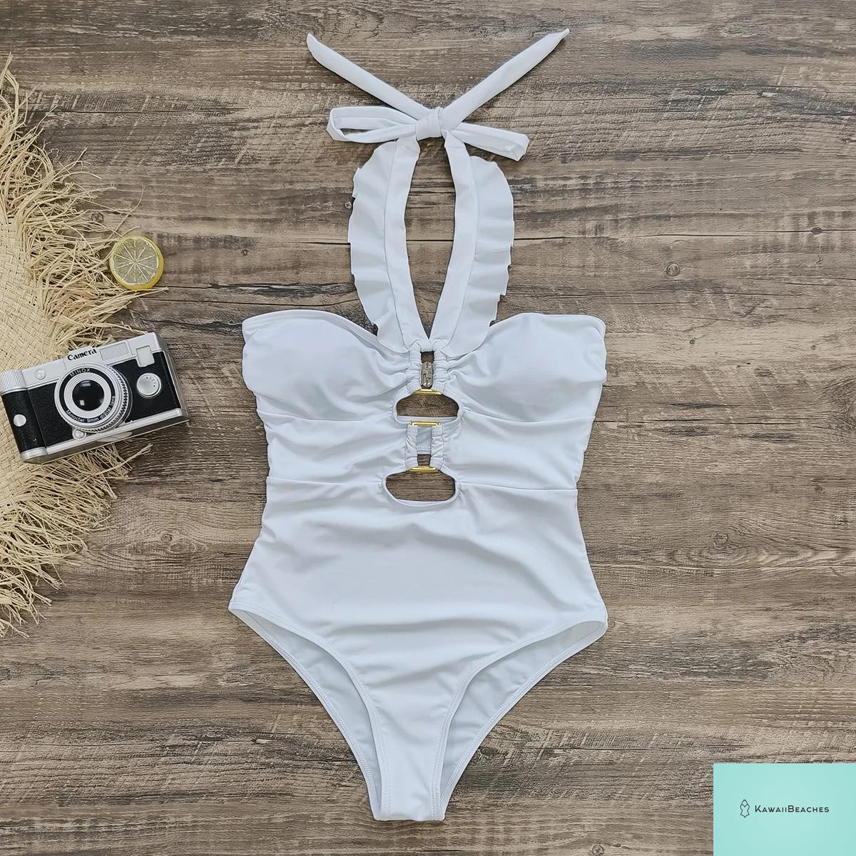 Kawaii Retro Push Up One Piece Swimsuit