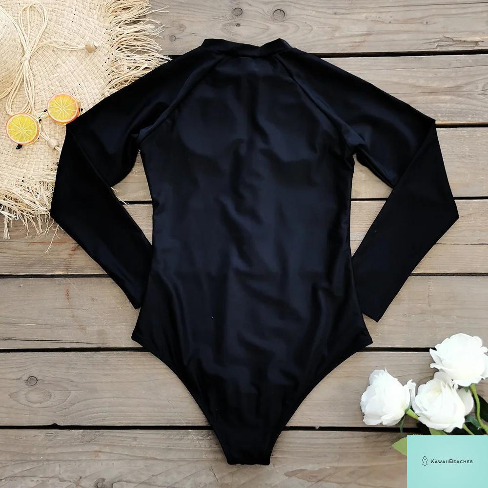 Womens Long Sleeve Surfing Swimsuit Monokini