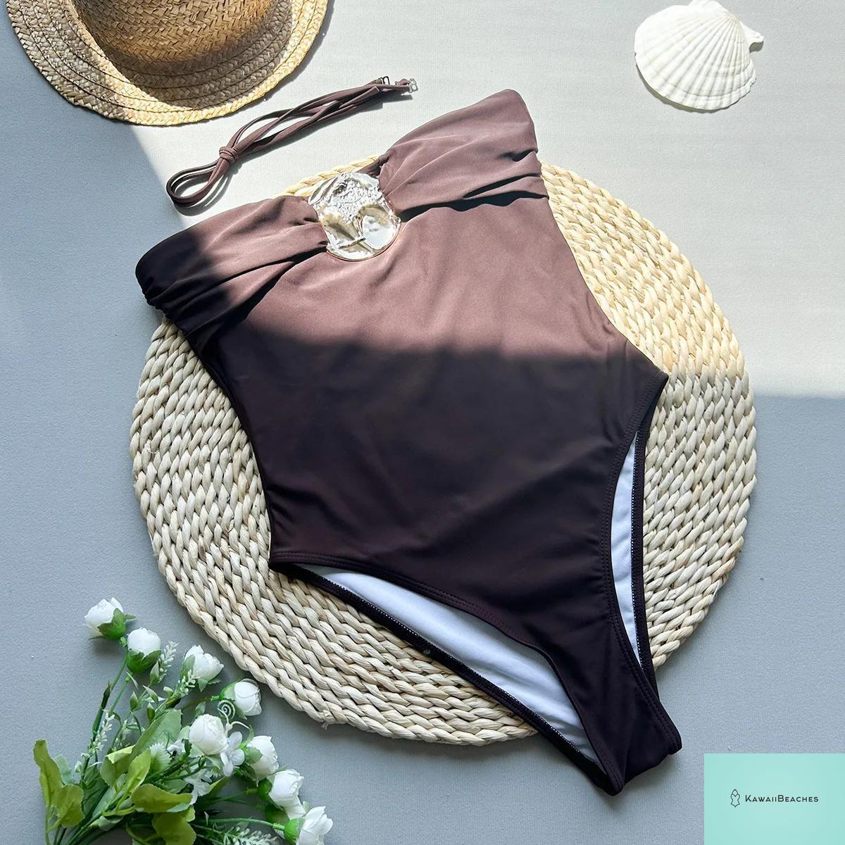 Sexy Solid Print Monokini Swimsuit