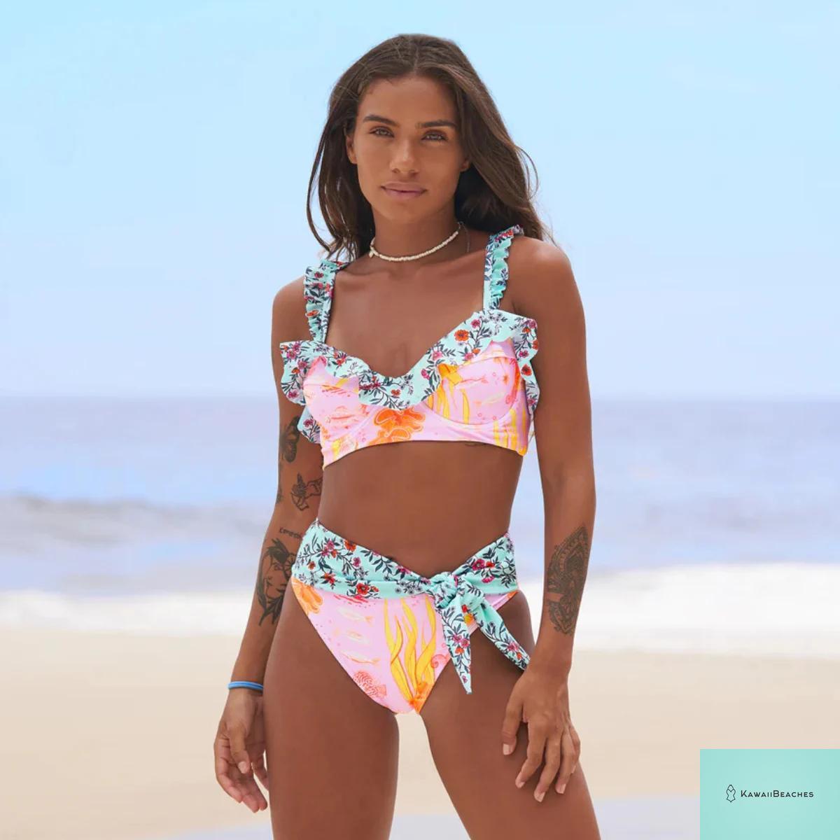 Sexy Ruffle Bikini Swimsuit Set