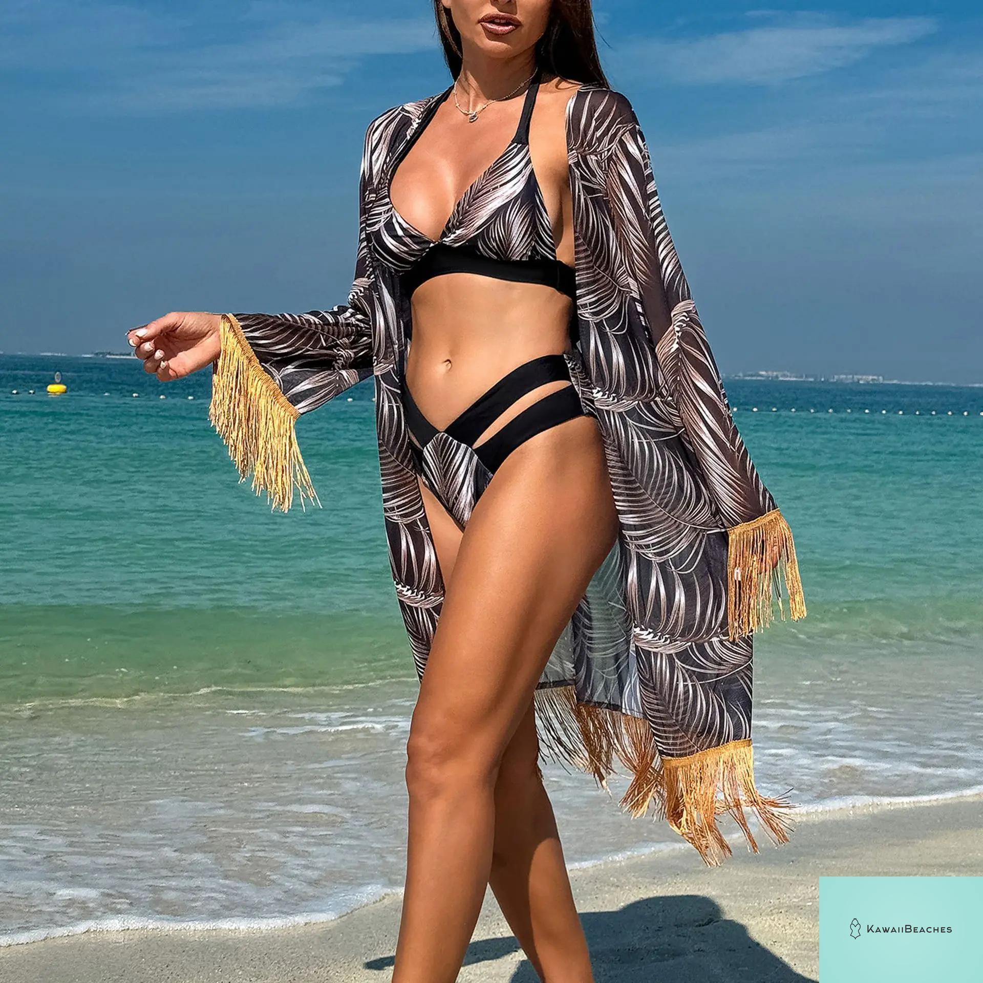 Tropical High Waisted Bikini Set