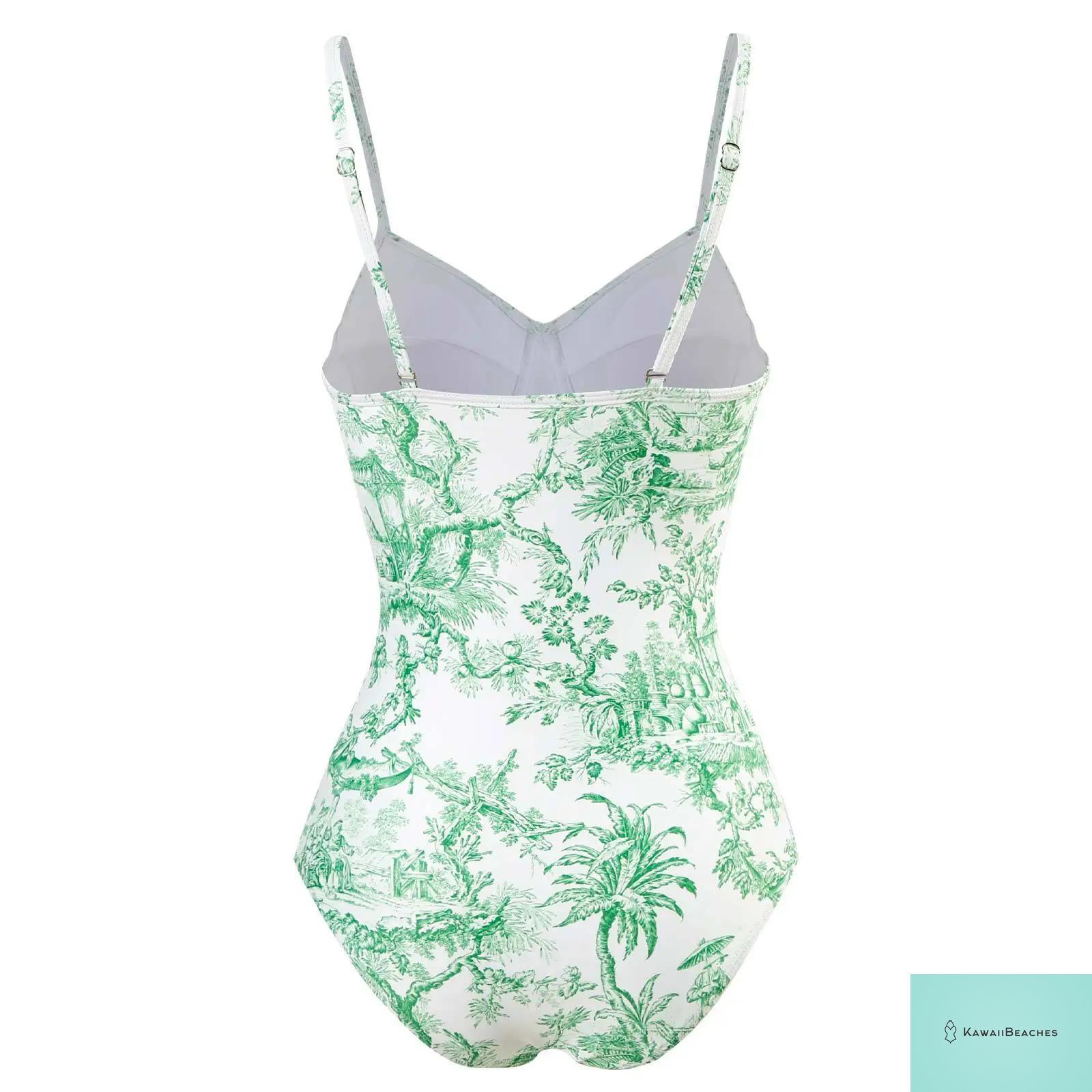 Floral Ruffle Push Up Bikini Set