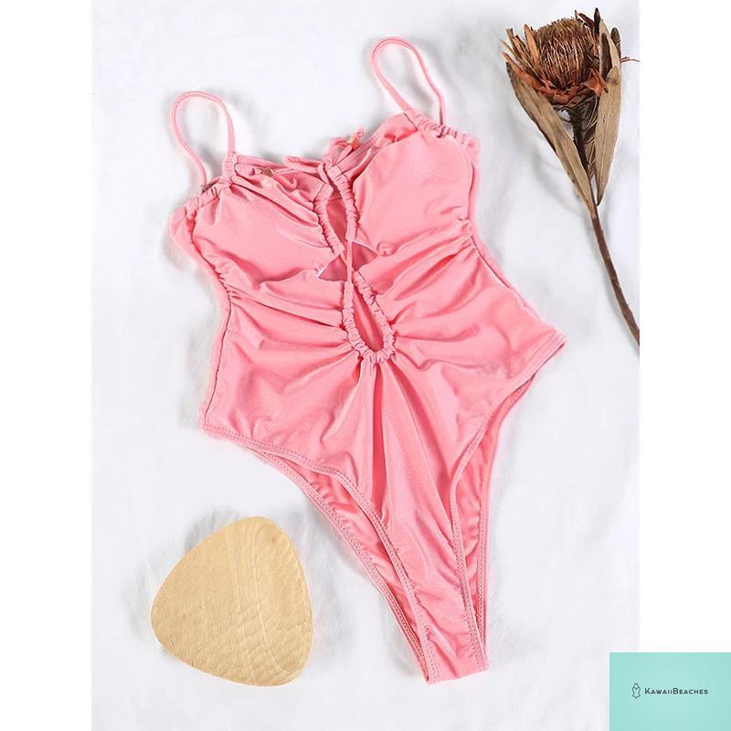 Sexy Hollow Out Womens One Piece Swimsuit