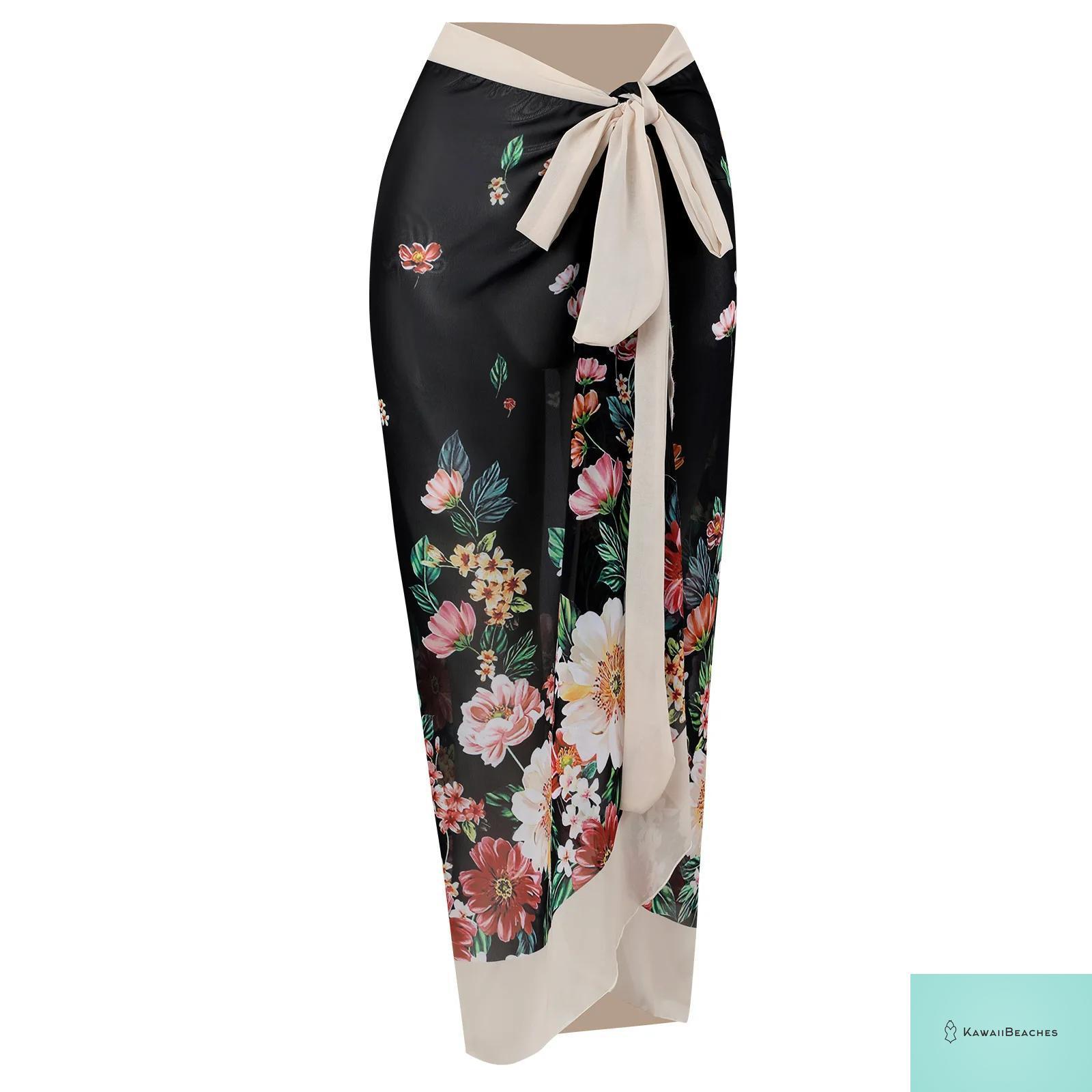 Kawaii Retro Print Beach Dress Cover-Up