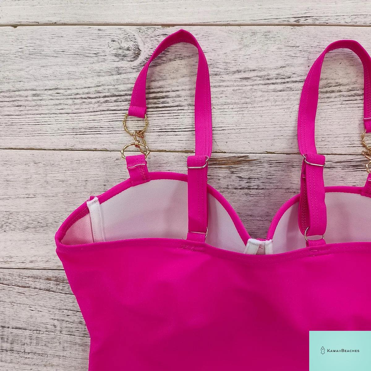 Kawaii Retro Push Up One Piece Swimsuit