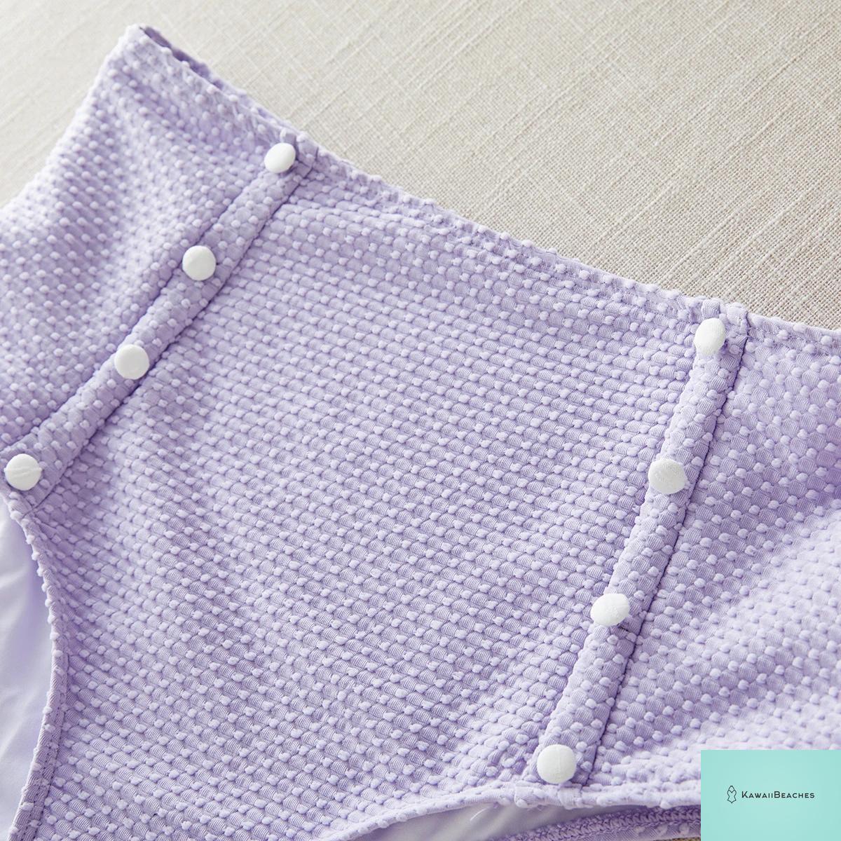 High Waist Golden Print Brazilian Bikini Set